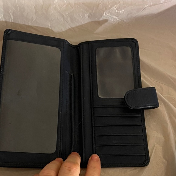 Black Velvet Nappa Cowhide Wallet - Picture 2 of 5